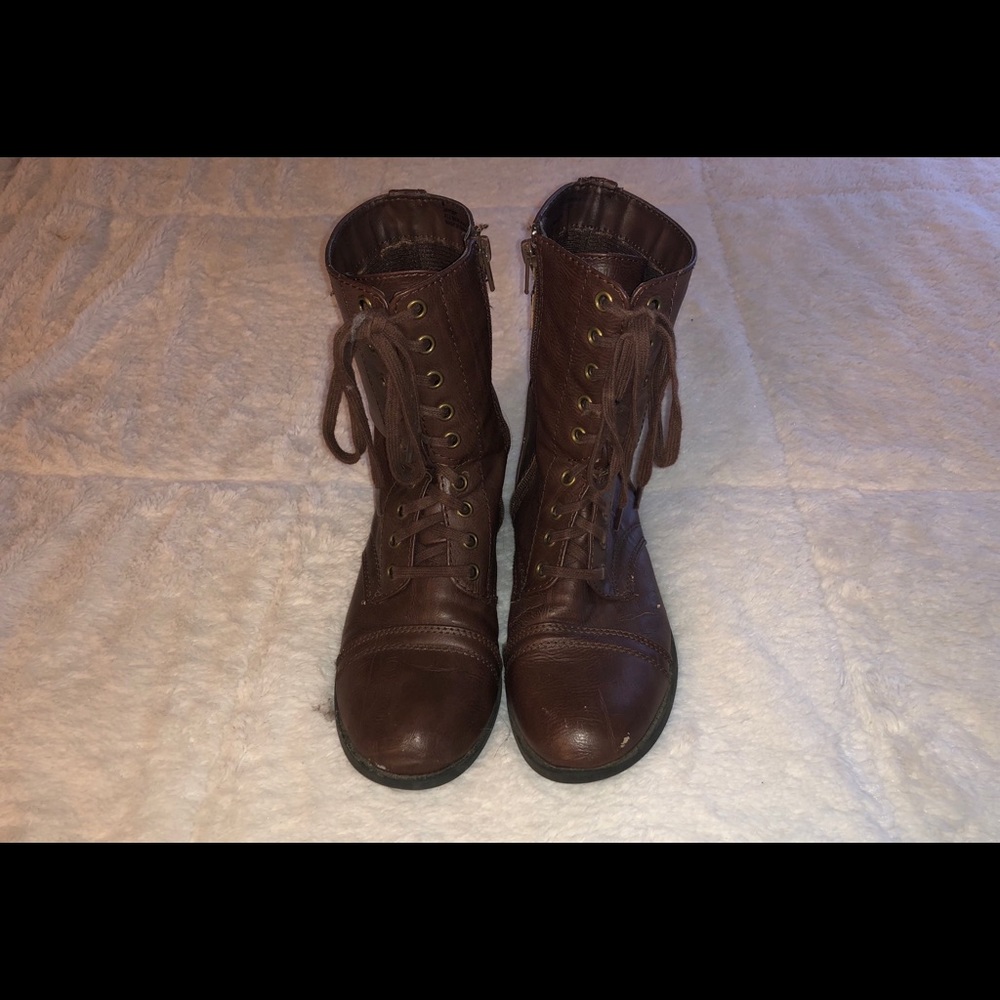 Brown Combat Boots